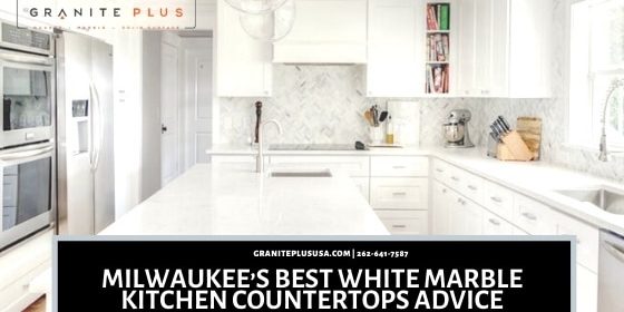 white marble kitchen countertops