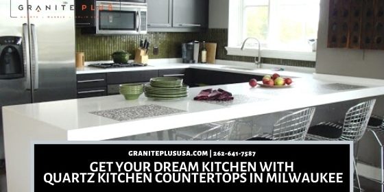 Quartz kitchen countertops in Milwaukee
