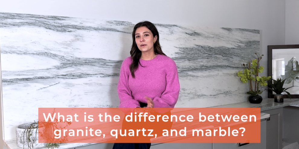 What is the difference between granite, quartz, and marble?