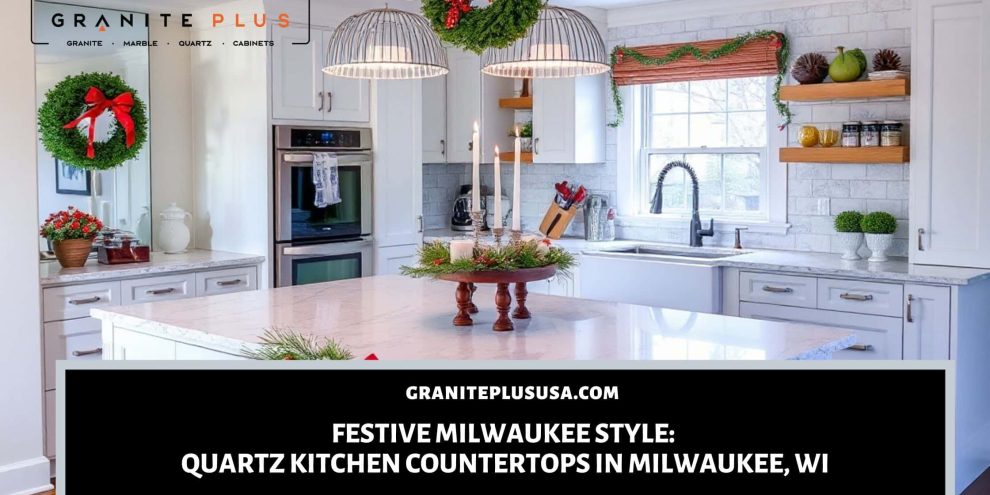 Quartz kitchen countertops in Milwaukee