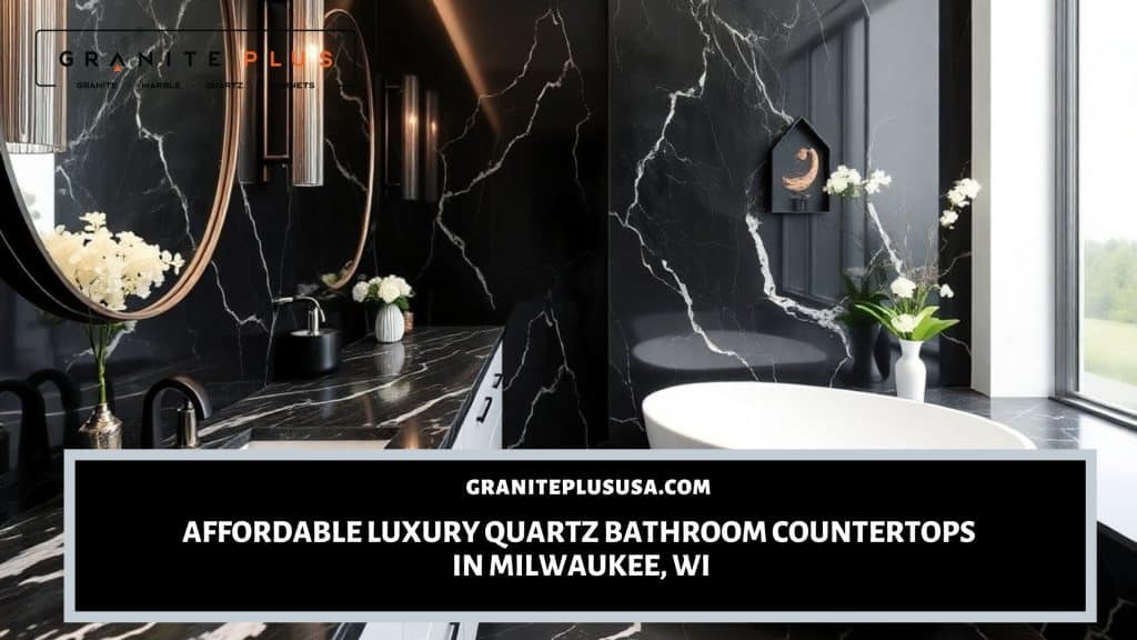 Quartz bathroom countertops in Milwaukee