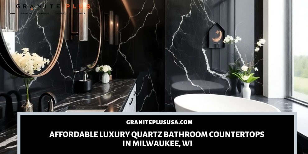 Quartz bathroom countertops in Milwaukee