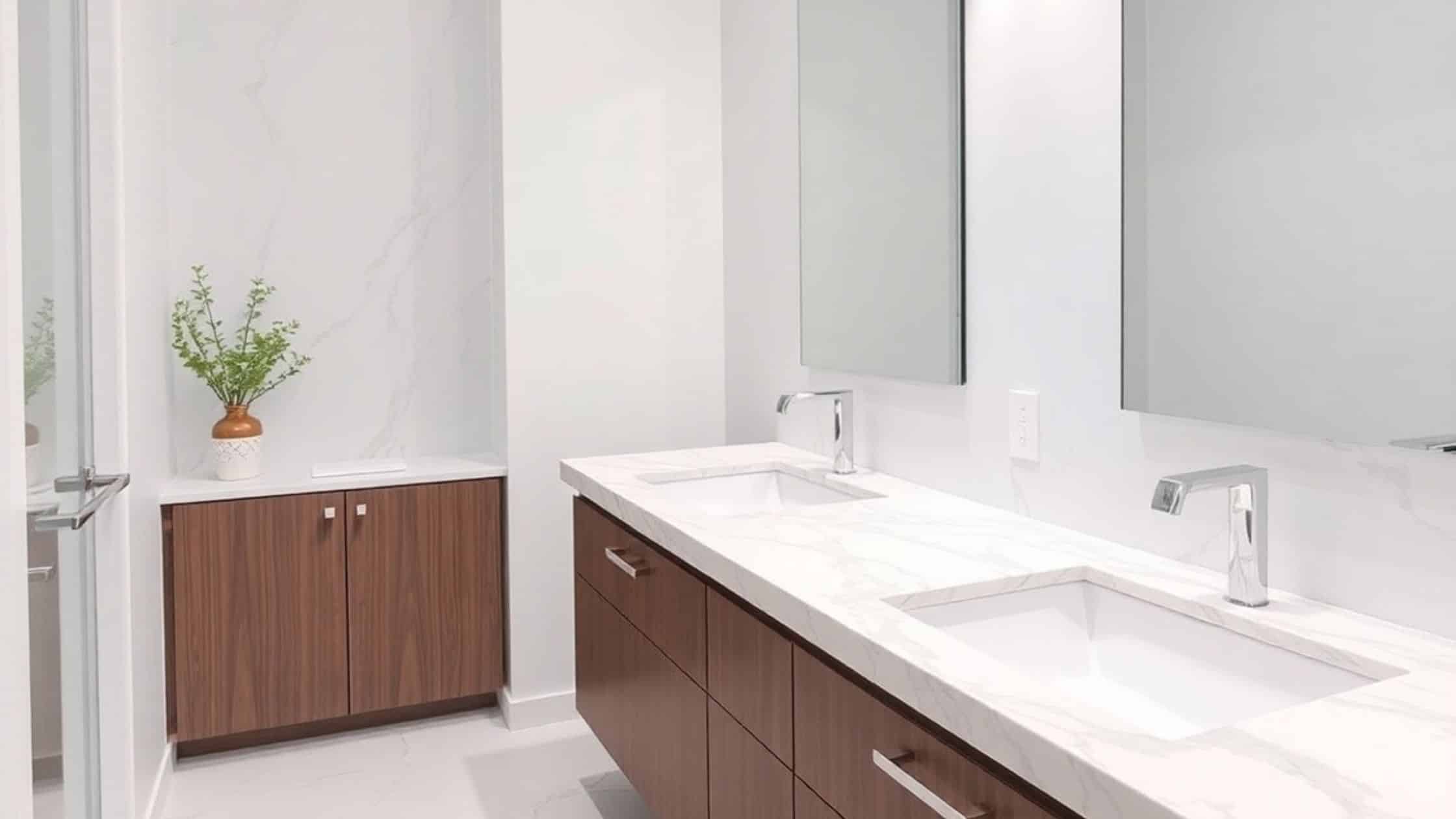 Quartz bathroom countertops 