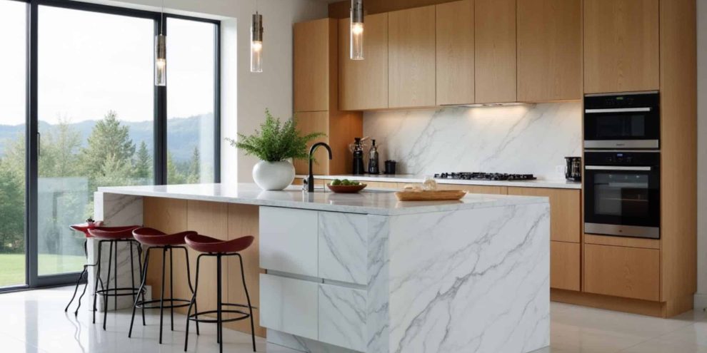 Quartz kitchen countertops in Milwaukee