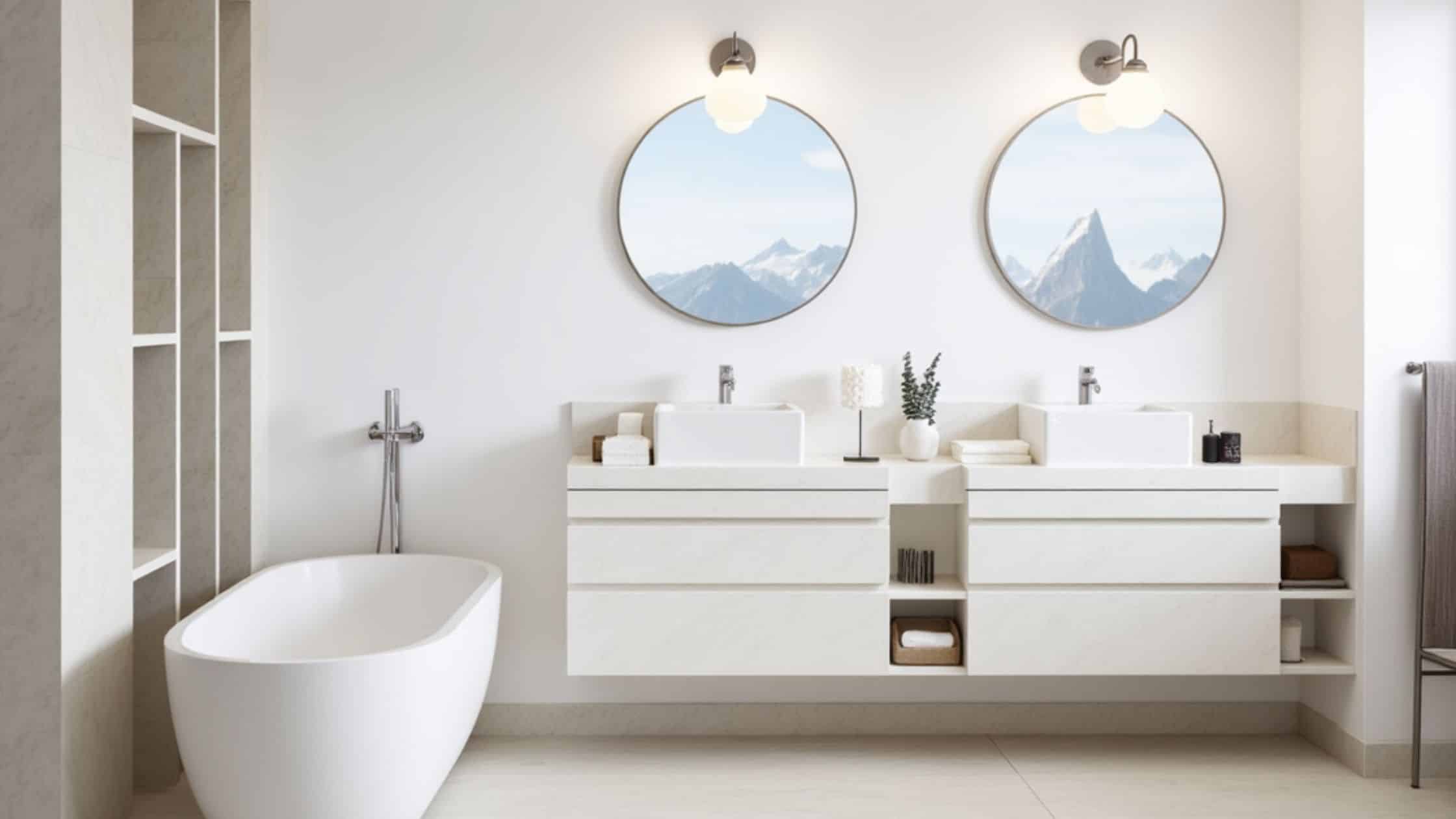 Quartz bathroom countertops in Milwaukee, WI