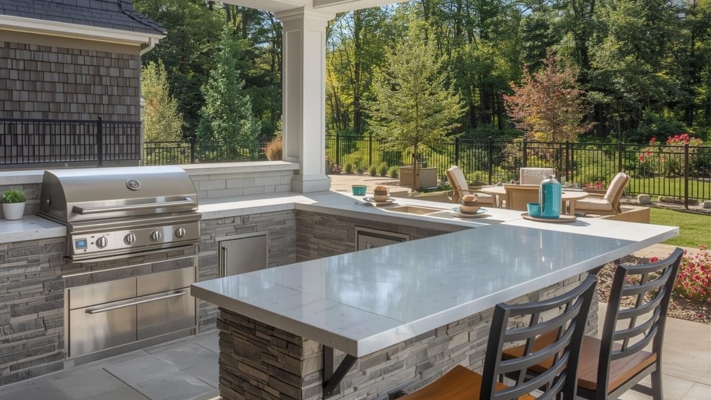 outdoor kitchen countertops outdoor kitchen countertops