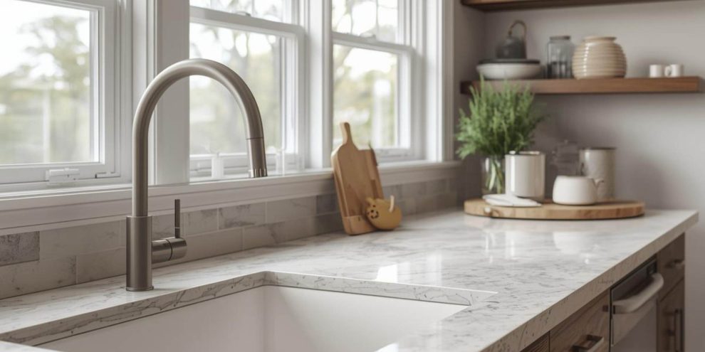low maintenance countertops rentals families